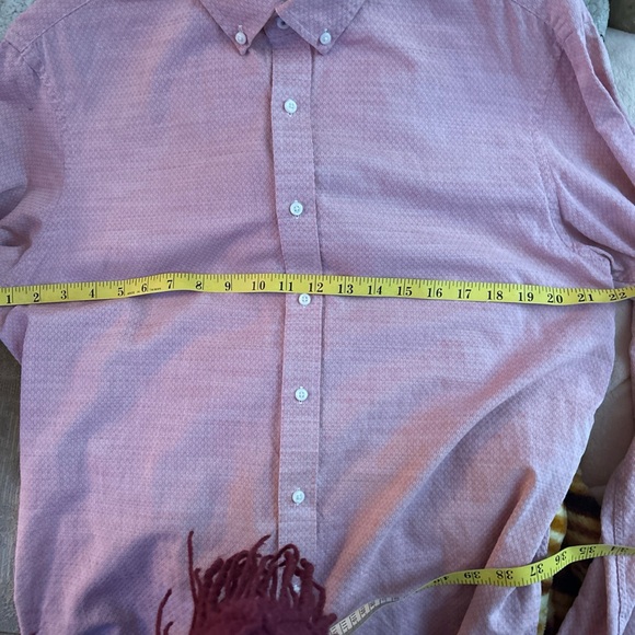 Ben Sherman Light Pink Casual Button-Down Shirt Skinny Fit size 17 36/37 - Picture 7 of 9